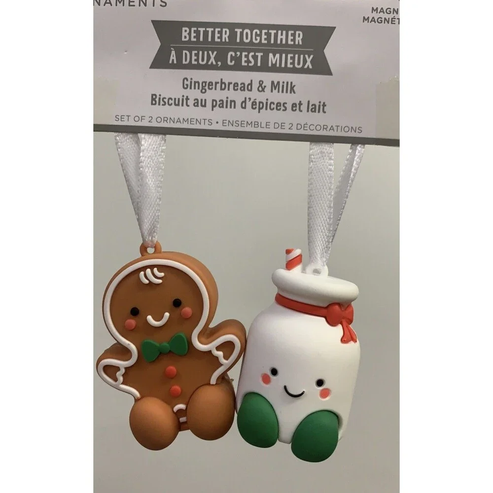 Hallmark Better Together magnetic ornaments Gingerbread & Milk 2022